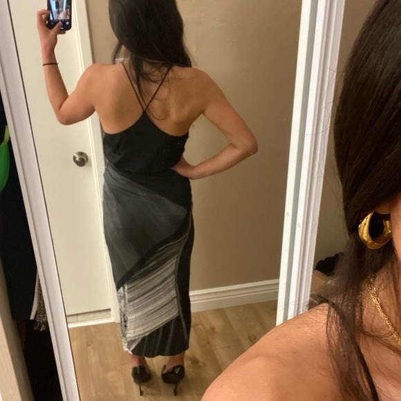 Helmut Lang blue asymmetrical midi skirt - Picture 3 of 8